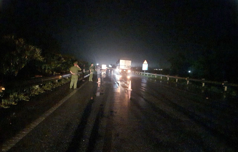 Hiện trường vụ tai nạn.