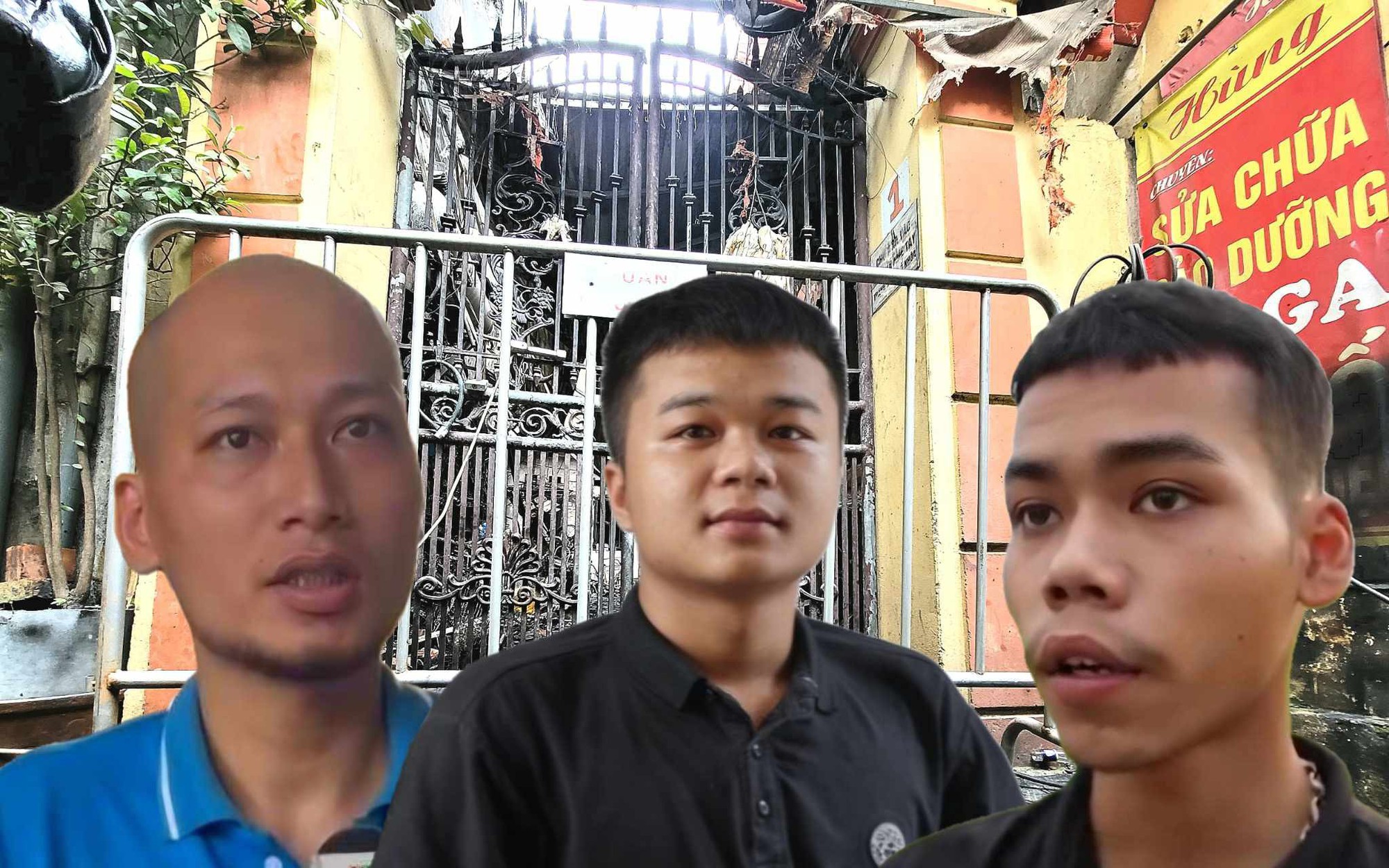 Ba người h&ugrave;ng trải l&ograve;ng việc đập tường cứu người trong vụ ch&aacute;y nh&agrave; trọ