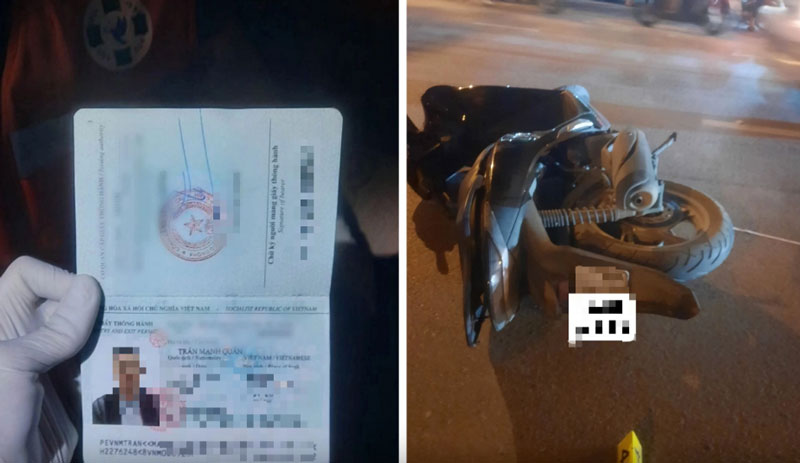 Hiện trường vụ tai nạn khiến thanh ni&ecirc;n sinh năm 2002 tử vong tại chỗ.