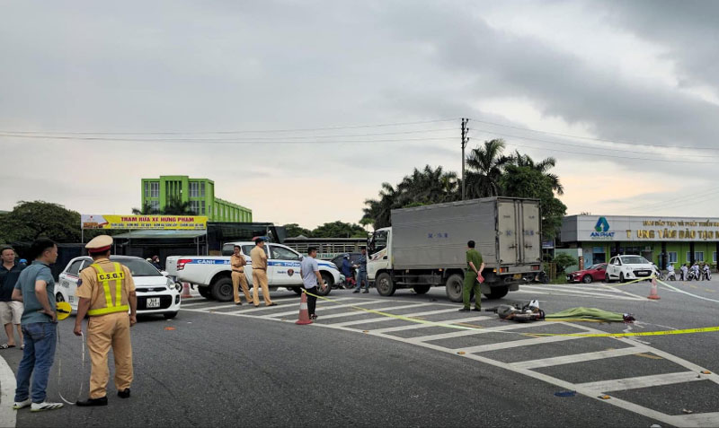 Hiện trường vụ tai nạn.