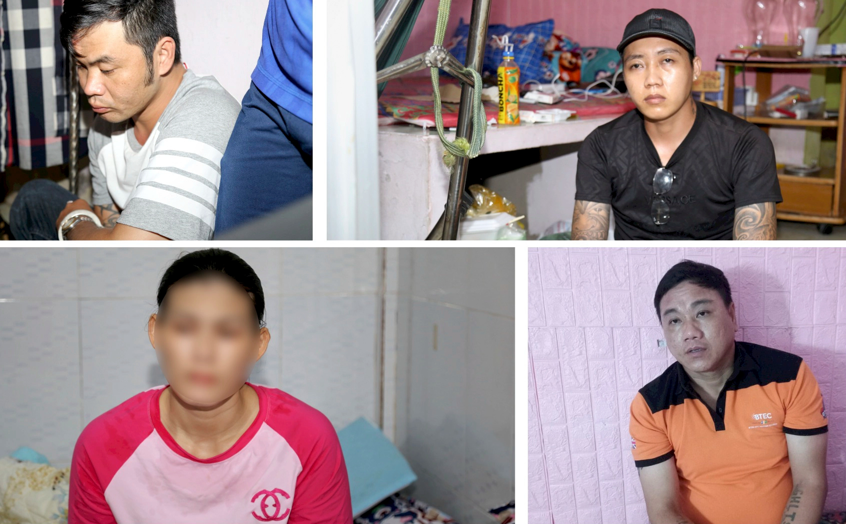 Bắt quả tang 4 con nghiện t&agrave;ng trữ 114 bịch ma t&uacute;y tại ph&ograve;ng trọ- Ảnh 1.