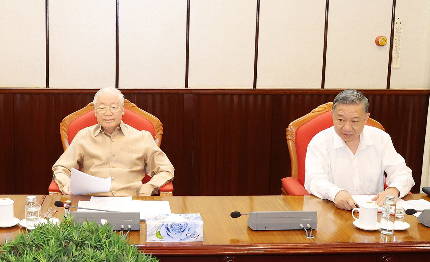 Tổng B&iacute; thư Nguyễn Ph&uacute; Trọng chủ tr&igrave; cuộc họp l&atilde;nh đạo chủ chốt- Ảnh 3.