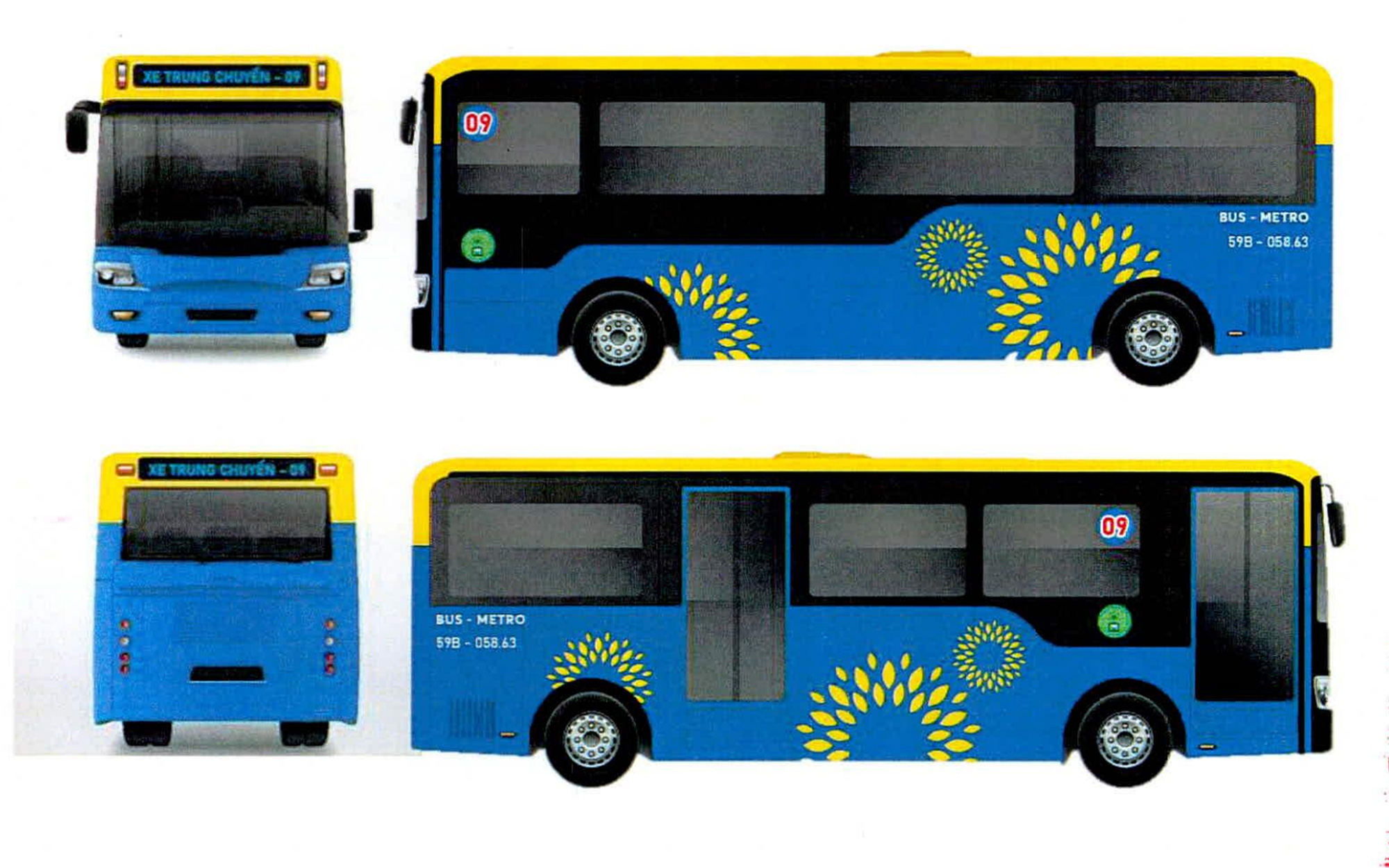 Chọn phương án nhận diện xe buýt kết nối metro số 1 Bến Thành - Suối Tiên- Ảnh 3. Phương án nhận diện số 2 - Ảnh: Trung tâm Quản lý giao thông công cộng TP.HCM