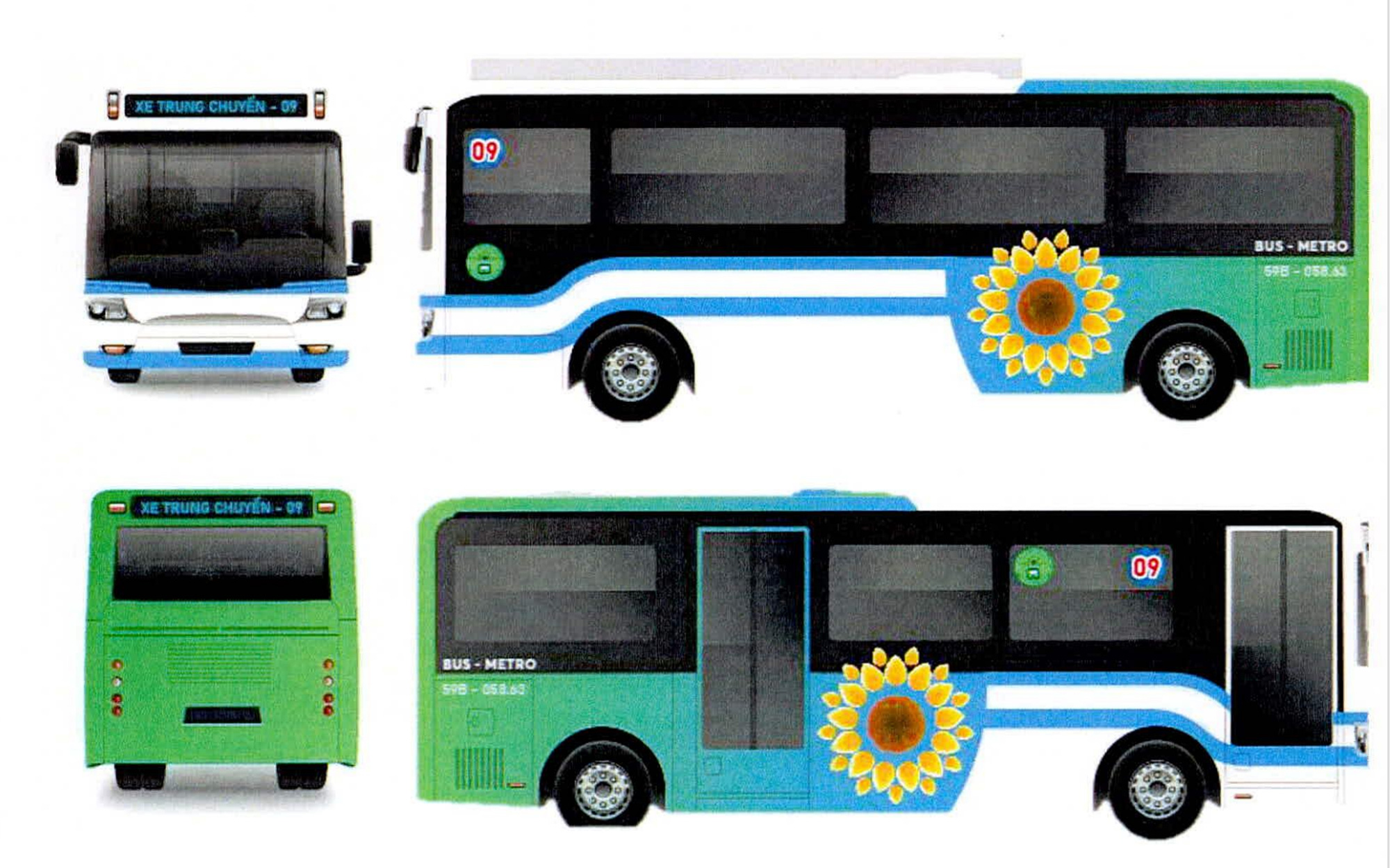 Chọn phương án nhận diện xe buýt kết nối metro số 1 Bến Thành - Suối Tiên- Ảnh 4. Phương án nhận diện số 3 - Ảnh: Trung tâm Quản lý giao thông công cộng TP.HCM