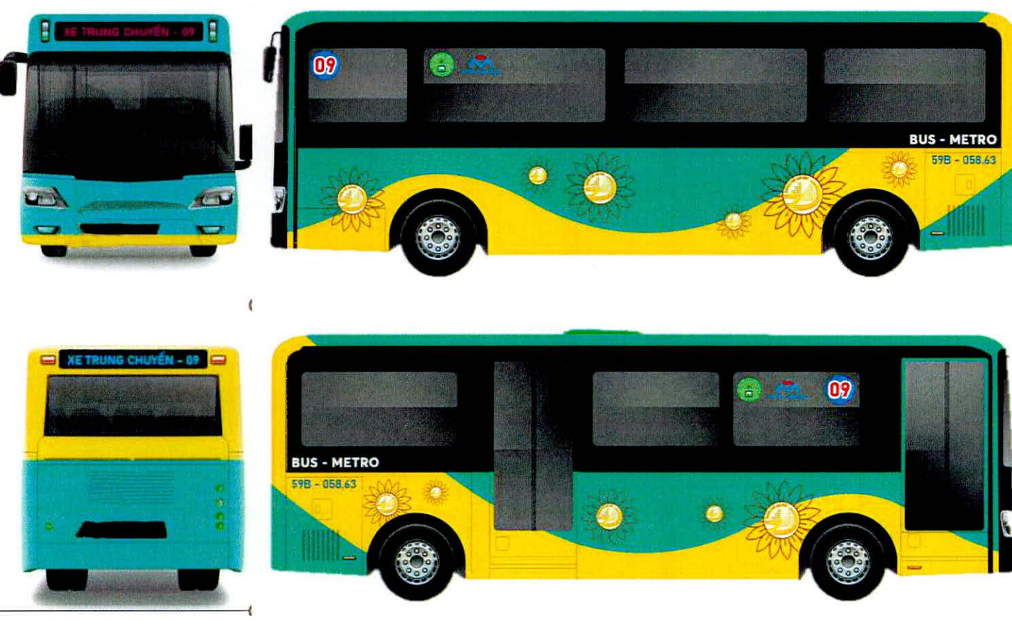 Chọn phương án nhận diện xe buýt kết nối metro số 1 Bến Thành - Suối Tiên- Ảnh 5. Phương án nhận diện số 4 - Ảnh: Trung tâm Quản lý giao thông công cộng TP.HCM