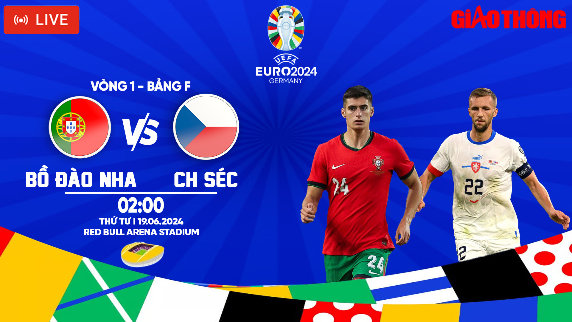 Link xem trực tiếp Bồ Đào Nha vs CH Séc (2h ngày 19/6), bảng F EURO 2024- Ảnh 1. Link xem trực tiếp Bồ Đào Nha vs CH Séc (2h ngày 19/6), bảng F EURO 2024- Ảnh 1.