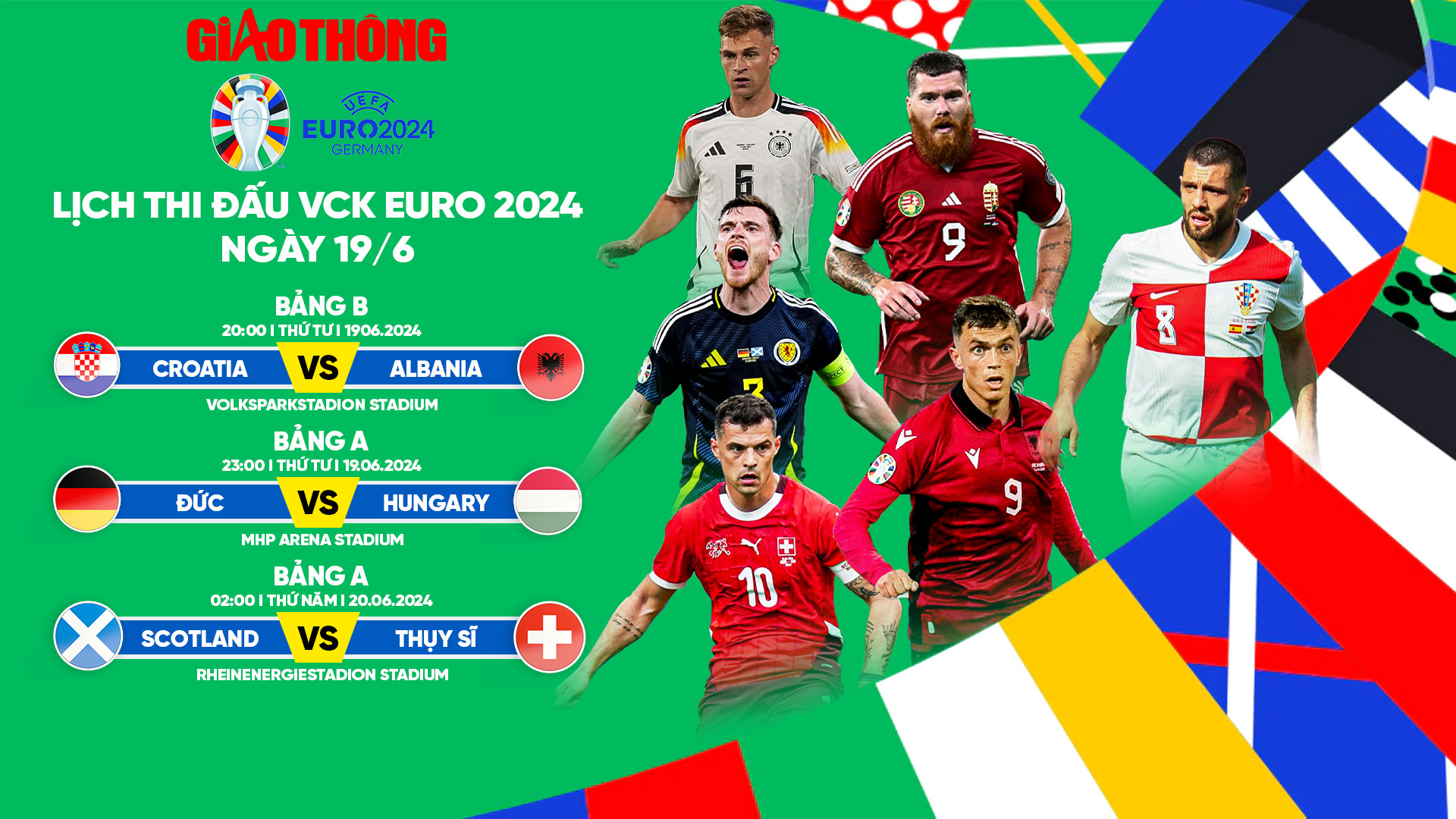 Lịch thi đấu bóng đá EURO 2024 ngày 19/6, rạng sáng 20/6- Ảnh 1. Lịch thi đấu bóng đá EURO 2024 ngày 19/6, rạng sáng 20/6- Ảnh 1.
