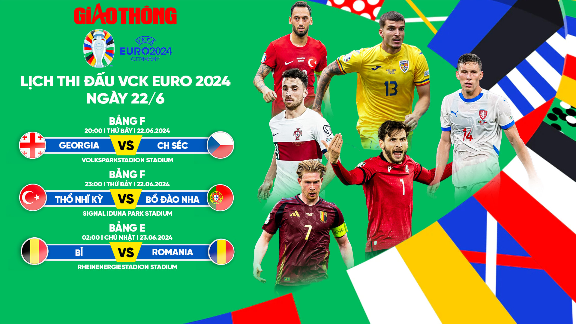 Lịch thi đấu bóng đá EURO 2024 ngày 22/6, rạng sáng 23/6- Ảnh 1. Lịch thi đấu bóng đá EURO 2024 ngày 22/6, rạng sáng 23/6- Ảnh 1.