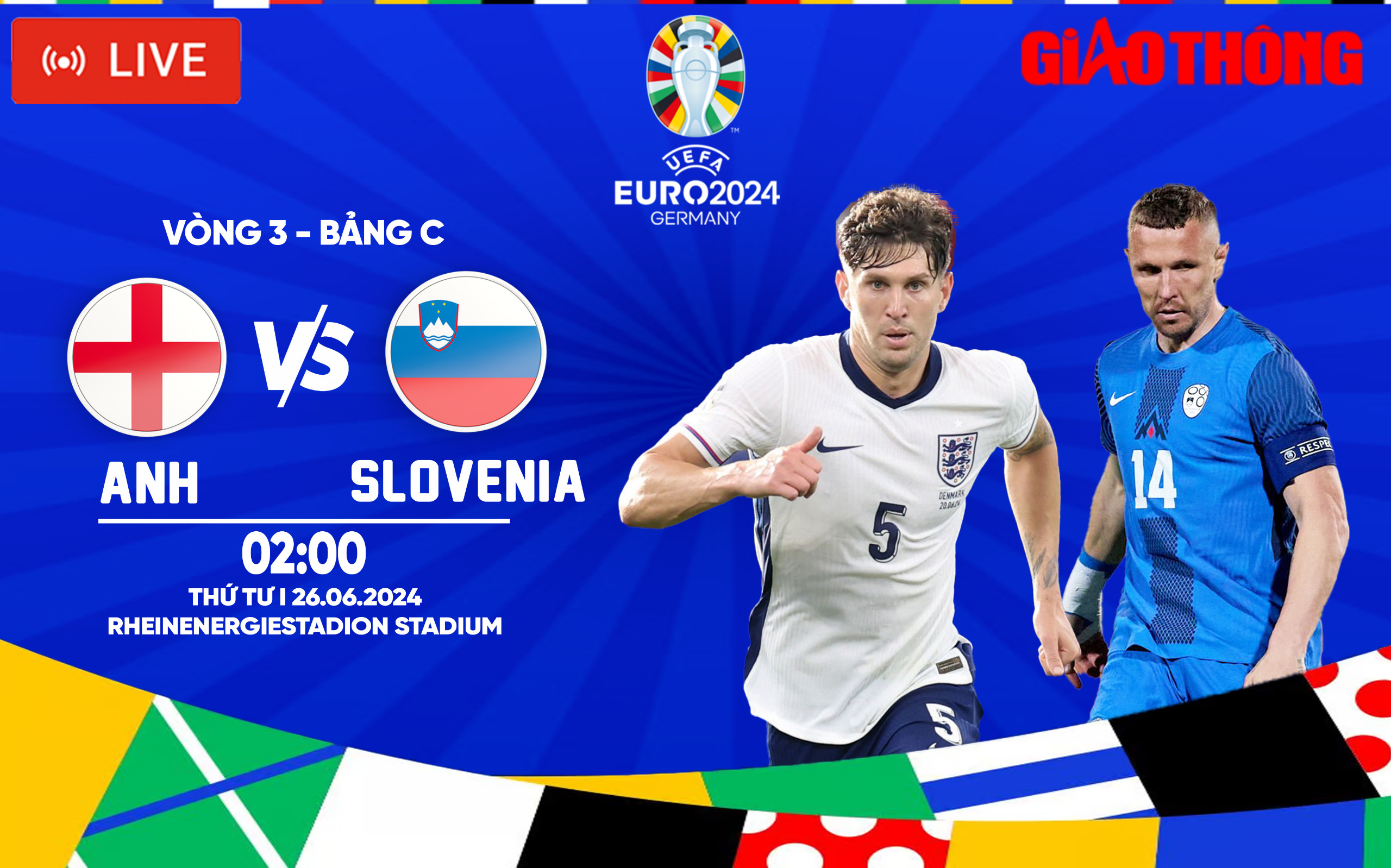 Link xem trực tiếp Anh vs Slovenia (2h ng&agrave;y 26/6), bảng C EURO 2024- Ảnh 1.