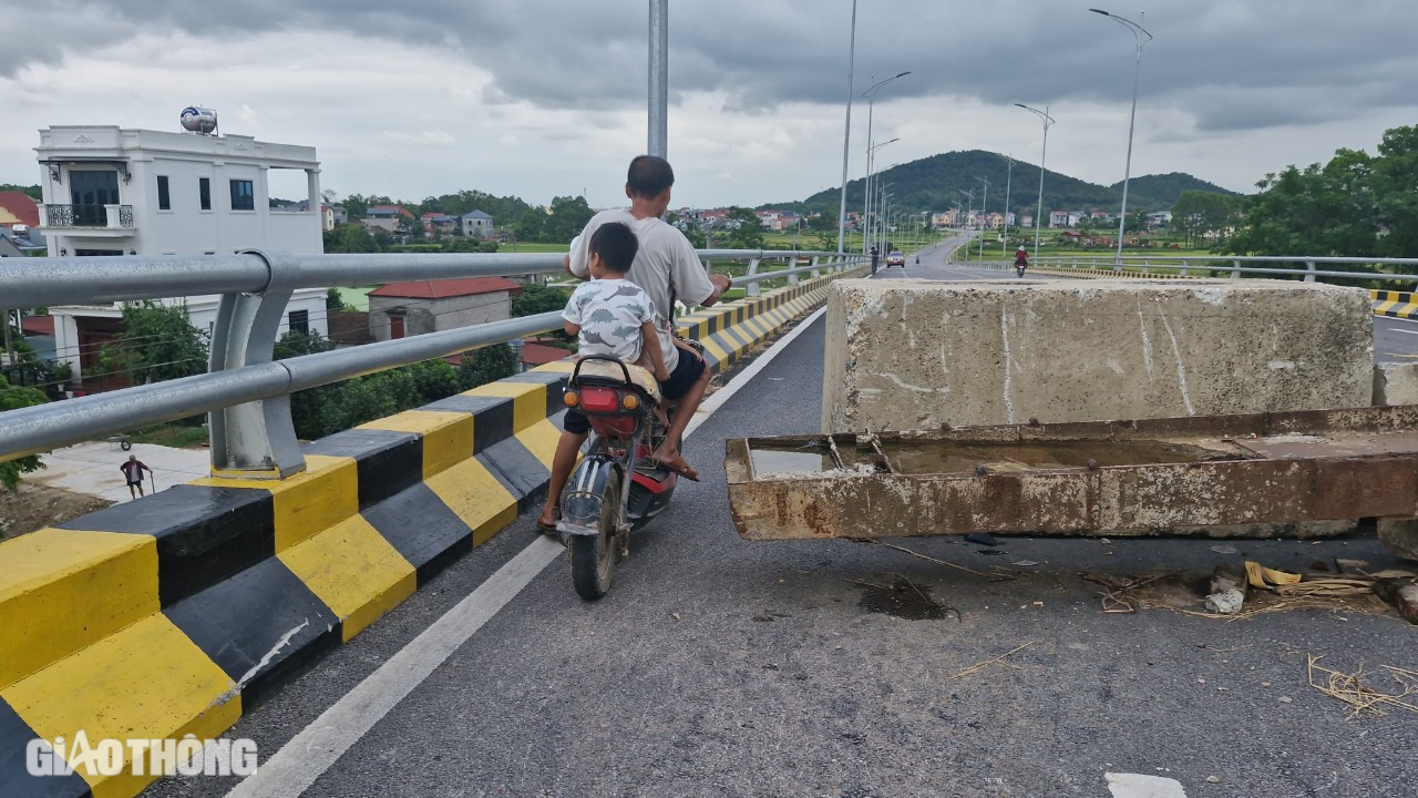 Cầu 540 tỷ nối Bắc Giang, Th&aacute;i Nguy&ecirc;n, Vĩnh Ph&uacute;c chưa thể sử dụng v&igrave; vướng 20 cột điện- Ảnh 6.