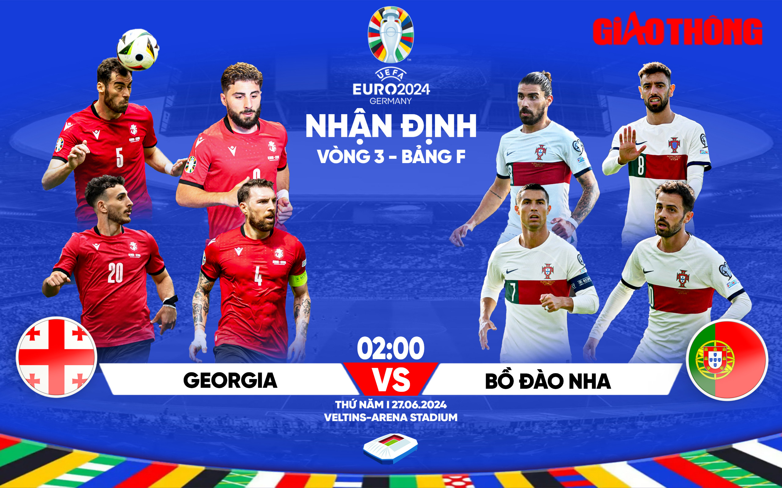 Nhận định, dự đo&aacute;n kết quả Georgia vs Bồ Đ&agrave;o Nha (2h ng&agrave;y 27/6), bảng F EURO 2024- Ảnh 1.