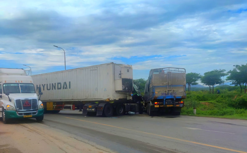 Hiện trường vụ tai nạn.