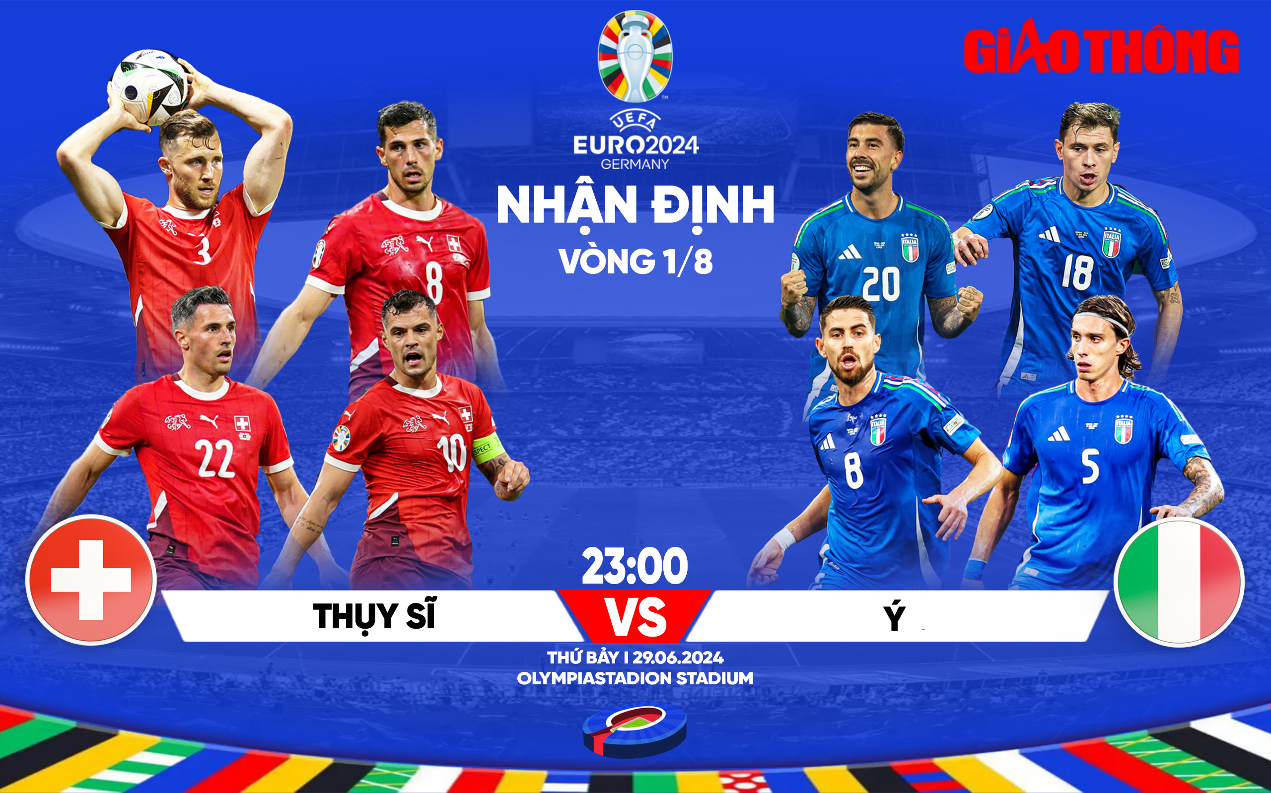 Nhận định, dự đo&aacute;n kết quả Thụy Sĩ vs &Yacute; (23h ng&agrave;y 29/6), v&ograve;ng 1/8 EURO 2024- Ảnh 1.