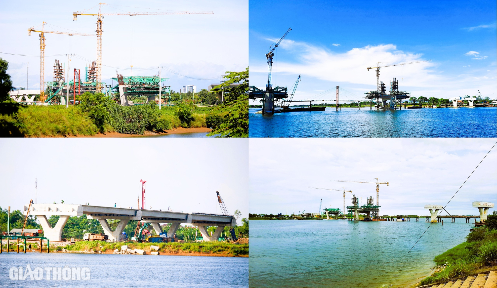 Cận cảnh c&ocirc;ng tr&igrave;nh cầu d&agrave;i 1,3km thuộc dự &aacute;n 2.000 tỷ sau hơn 1 năm thi c&ocirc;ng- Ảnh 5.