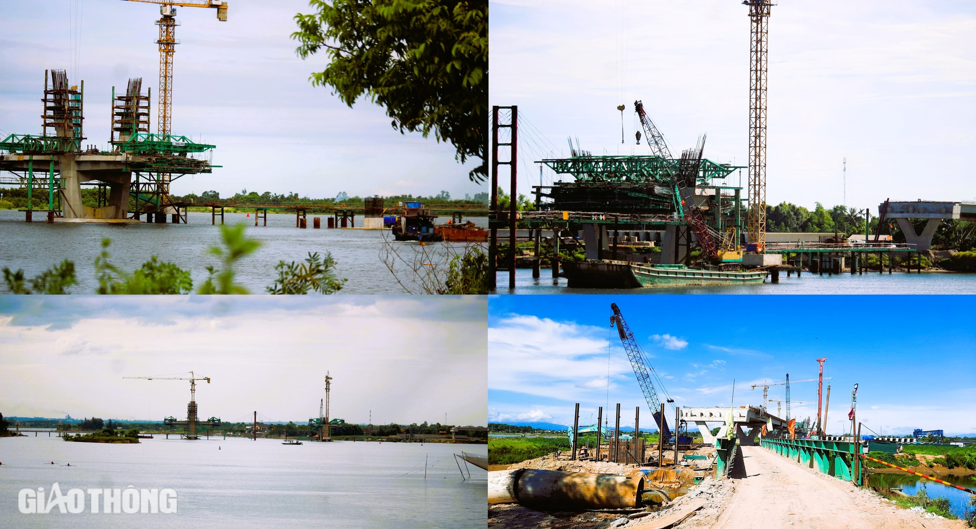 Cận cảnh c&ocirc;ng tr&igrave;nh cầu d&agrave;i 1,3km thuộc dự &aacute;n 2.000 tỷ sau hơn 1 năm thi c&ocirc;ng- Ảnh 6.