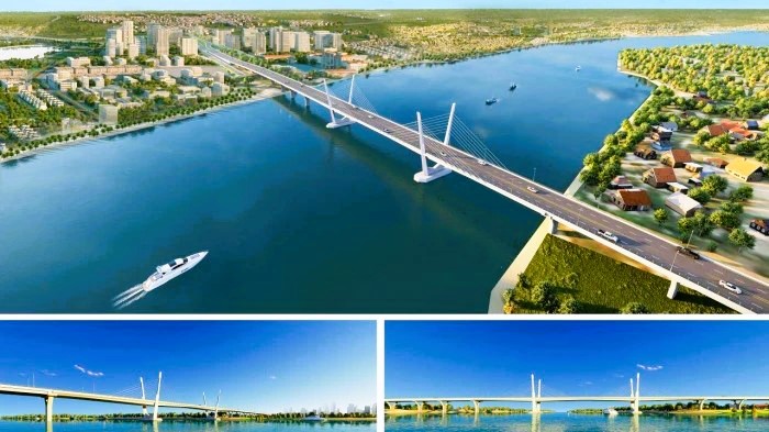 Cận cảnh c&ocirc;ng tr&igrave;nh cầu d&agrave;i 1,3km thuộc dự &aacute;n 2.000 tỷ sau hơn 1 năm thi c&ocirc;ng- Ảnh 10.