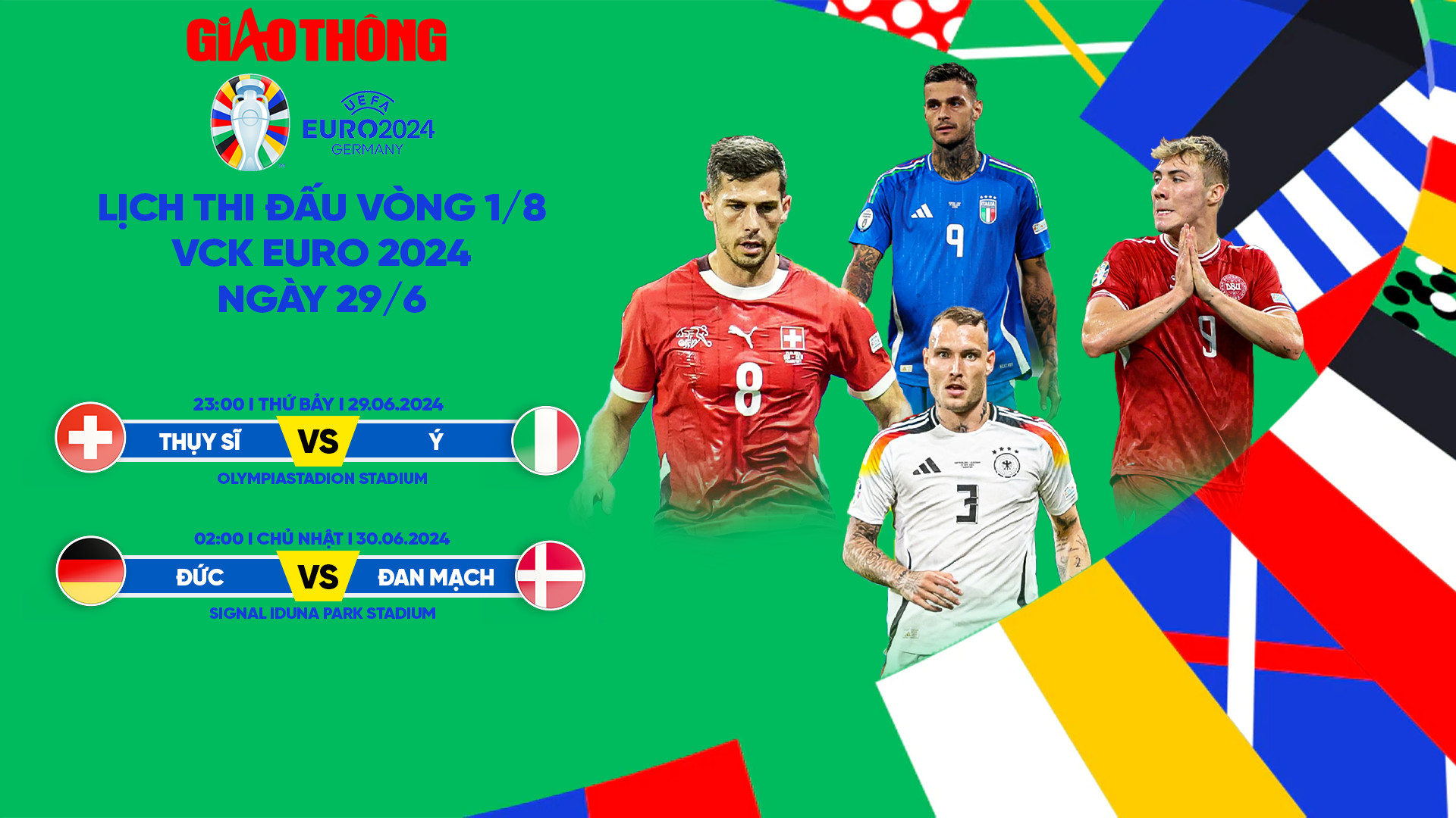 Lịch thi đấu b&oacute;ng đ&aacute; EURO 2024 ng&agrave;y 29/6, rạng s&aacute;ng 30/6- Ảnh 1.