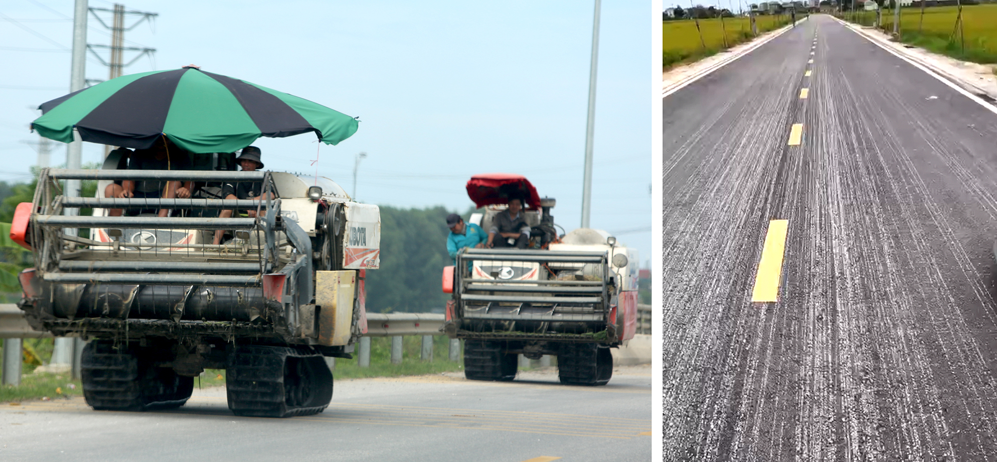 Thanh H&oacute;a: Dựng bạt, l&agrave;m r&agrave;o chắn phơi th&oacute;c tr&ecirc;n đường- Ảnh 2.