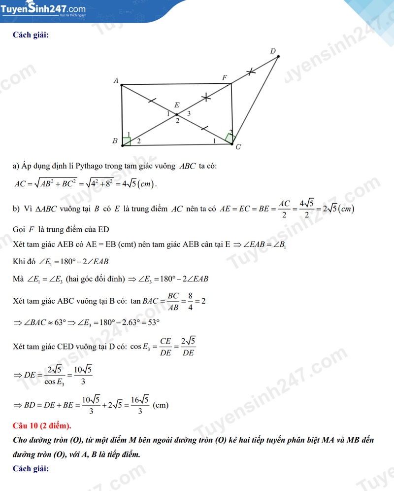 Đ&aacute;p &aacute;n đề thi tuyển sinh lớp 10 m&ocirc;n To&aacute;n L&agrave;o Cai năm 2024- Ảnh 8.
