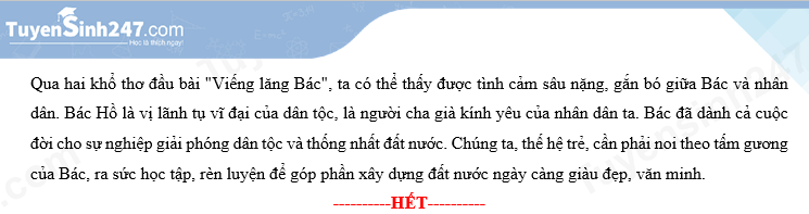 Đáp án đề thi tuyển sinh lớp 10 môn Ngữ văn Bình Phước năm 2024- Ảnh 6. Đáp án đề thi tuyển sinh lớp 10 môn Ngữ văn Bình Phước năm 2024- Ảnh 6.