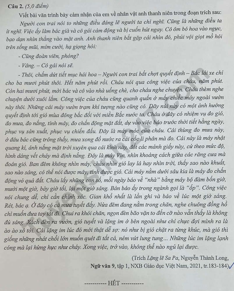 Đáp án đề thi tuyển sinh lớp 10 môn Ngữ văn Hải Phòng năm 2024- Ảnh 3. Đáp án đề thi tuyển sinh lớp 10 môn Ngữ văn Hải Phòng năm 2024- Ảnh 3.