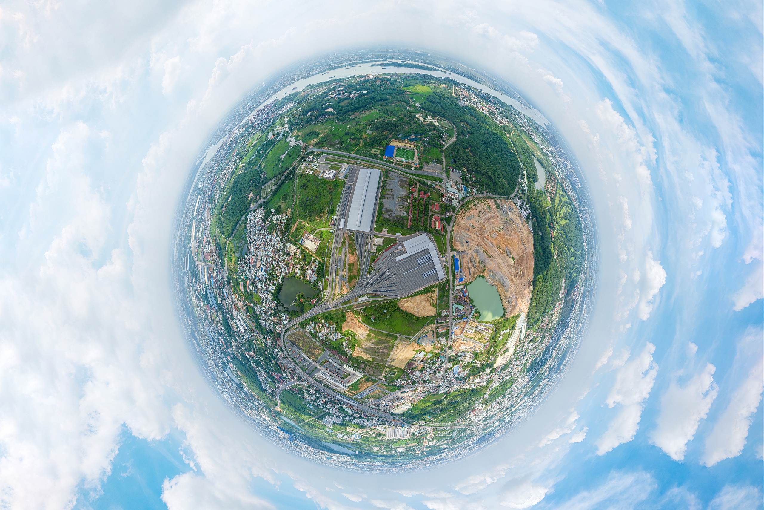 Cận cảnh depot tuyến metro số 1 đã thành hình- Ảnh 1. Cận cảnh depot tuyến metro số 1 đã thành hình- Ảnh 1.