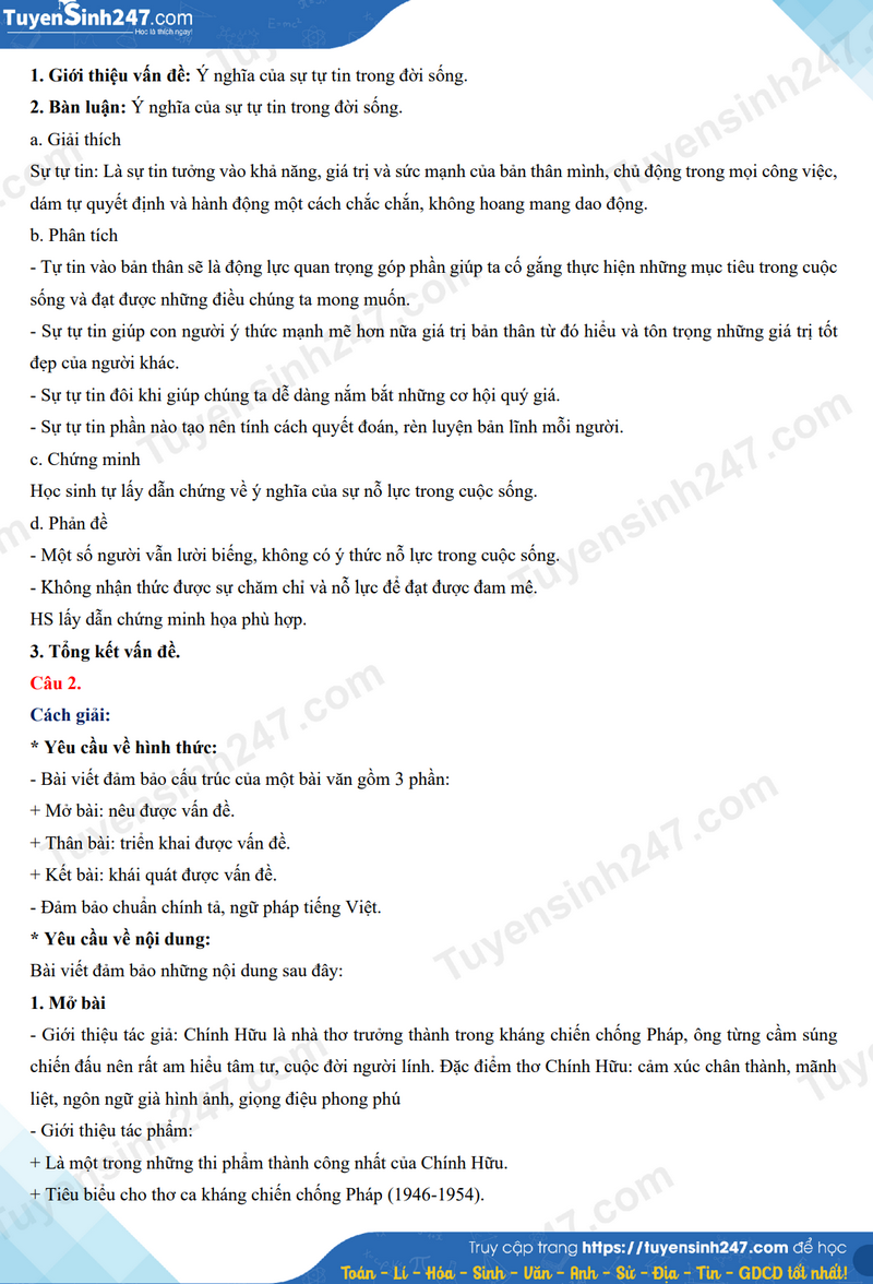 Đ&aacute;p &aacute;n đề thi tuyển sinh lớp 10 m&ocirc;n Ngữ văn Tiền Giang năm 2024- Ảnh 4.