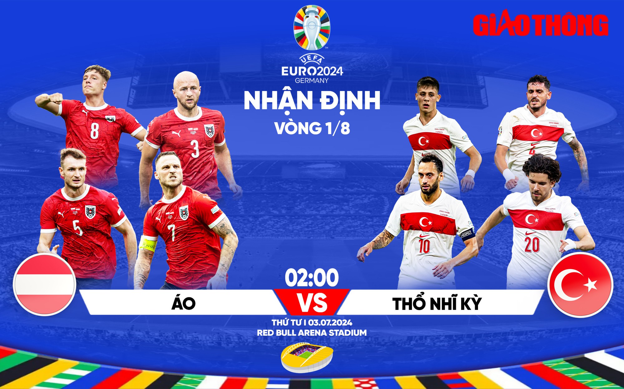 Nhận định, dự đo&aacute;n kết quả &Aacute;o vs Thổ Nhĩ Kỳ (2h ng&agrave;y 3/7), v&ograve;ng 1/8 EURO 2024- Ảnh 1.