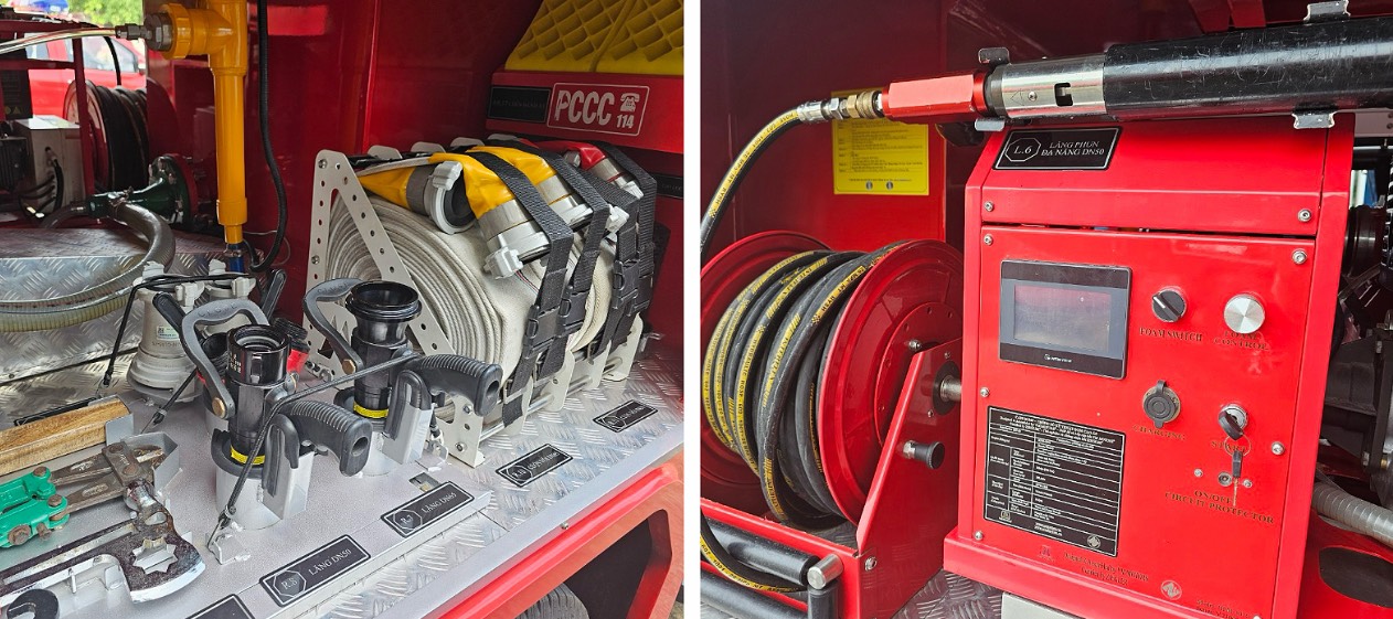 Cận cảnh xe chữa ch&aacute;y nh&agrave; trong ng&otilde; hẻm vừa ra mắt tại TP.HCM- Ảnh 3.