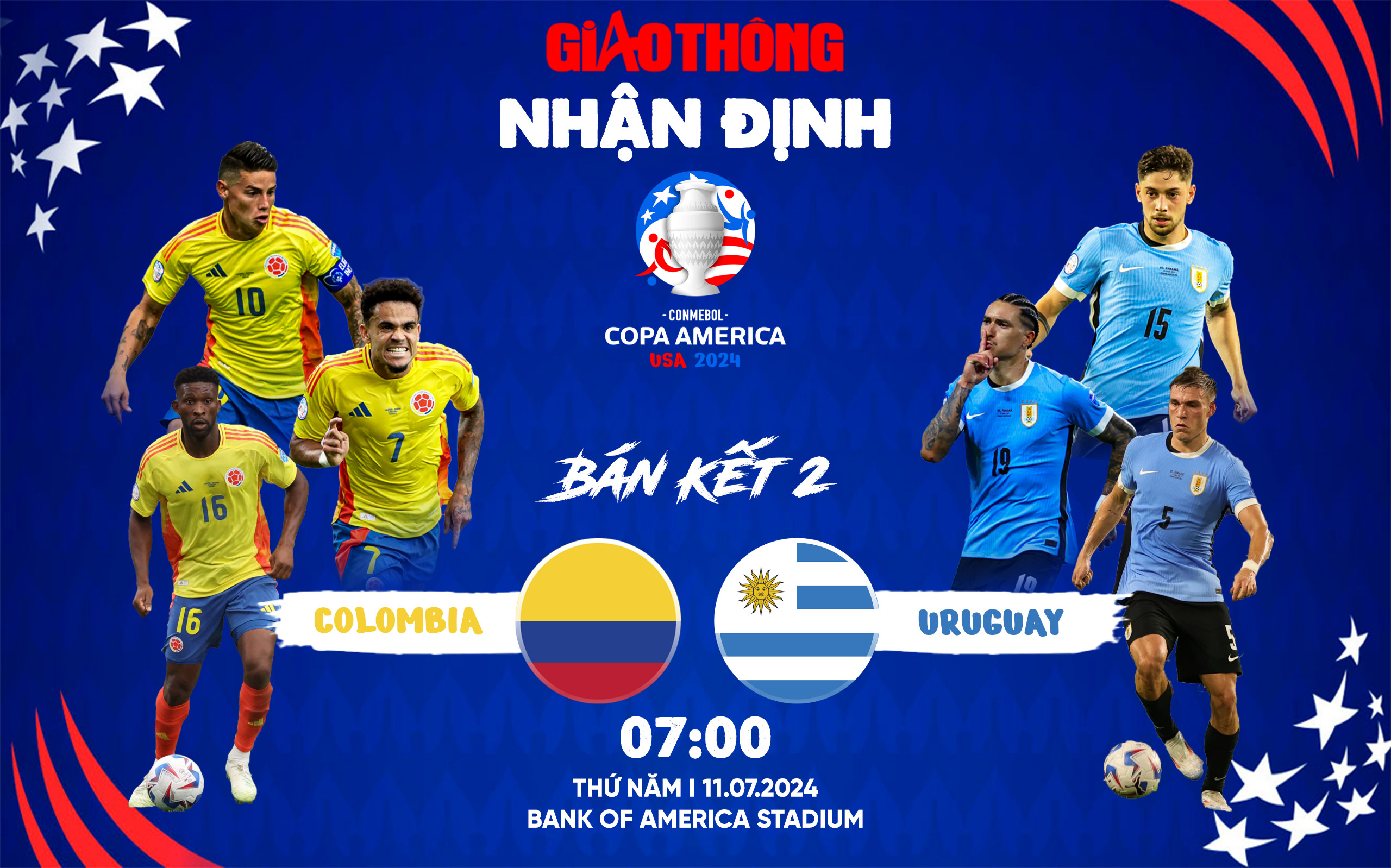 Nhận định, dự đo&aacute;n kết quả Uruguay vs Colombia (7h ng&agrave;y 11/7), b&aacute;n kết Copa America 2024- Ảnh 1.