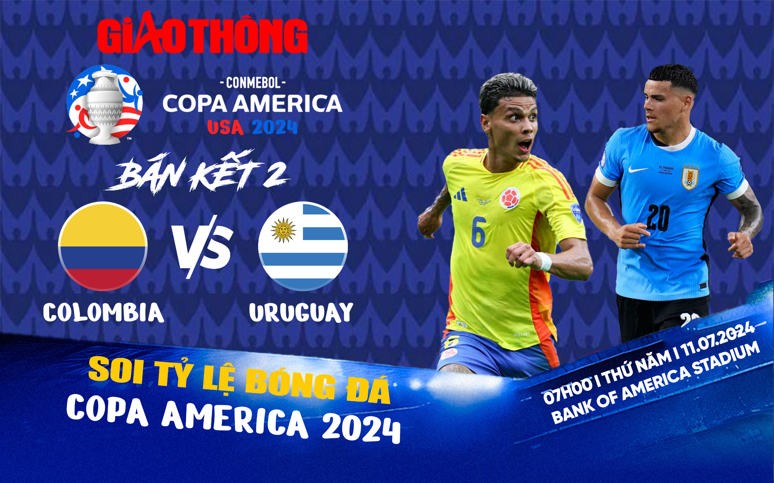 Soi tỷ lệ Uruguay vs Colombia (7h ng&agrave;y 11/7), b&aacute;n kết Copa America 2024- Ảnh 1.