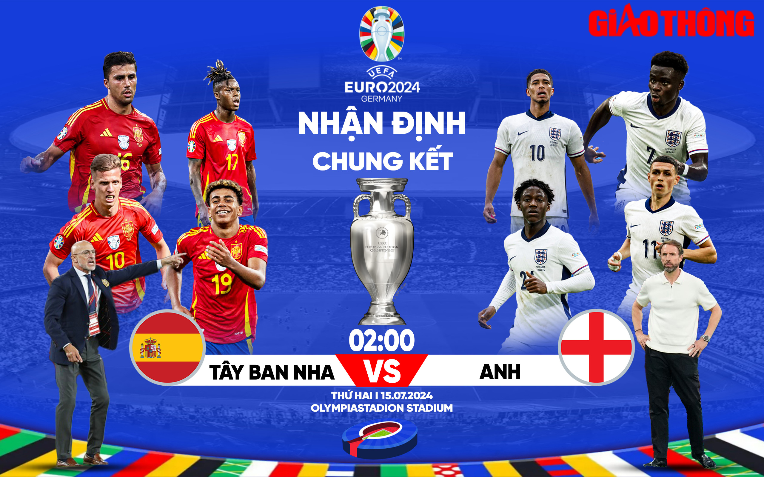 Nhận định, dự đo&aacute;n kết quả T&acirc;y Ban Nha vs Anh (2h ng&agrave;y 15/7), chung kết EURO 2024- Ảnh 1.