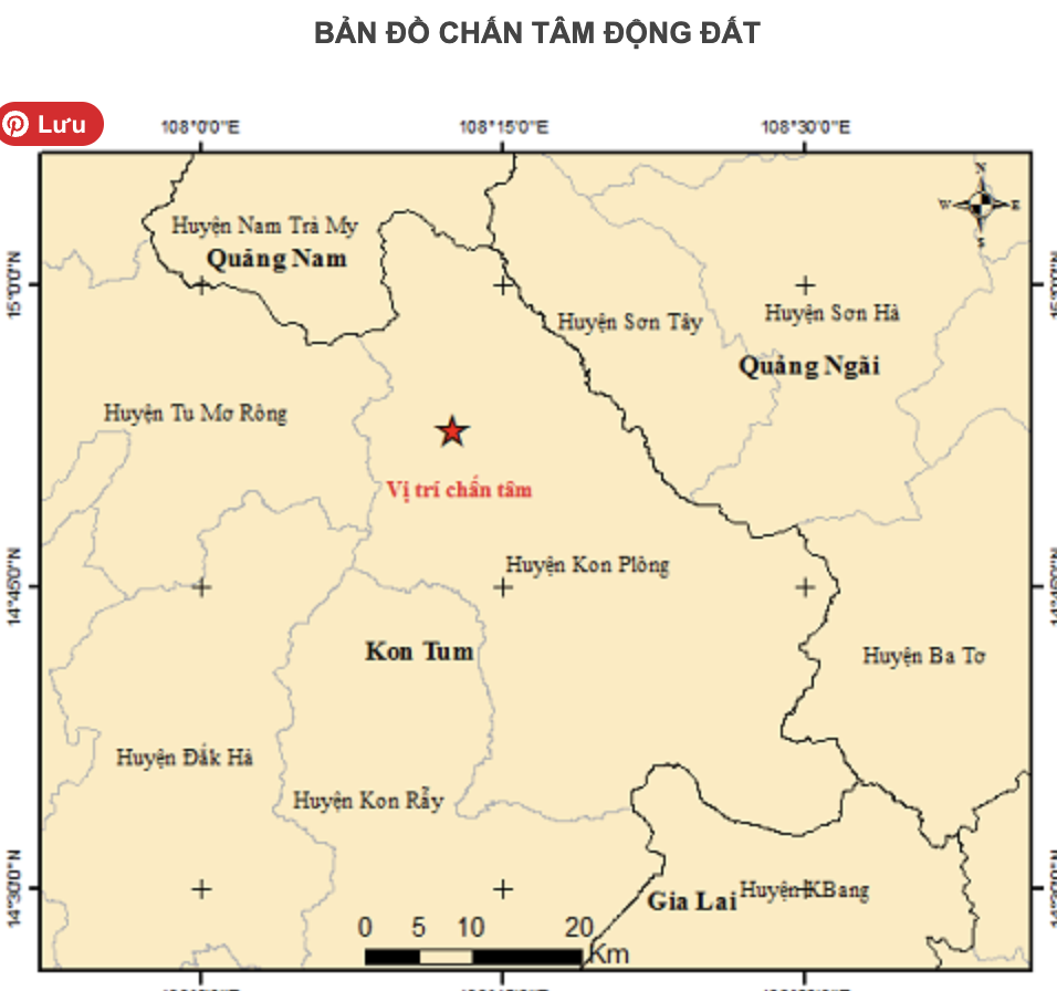 Li&ecirc;n tiếp động đất tại Kon Tum, người d&acirc;n nhiều tỉnh miền Trung cũng thấy rung lắc- Ảnh 1.