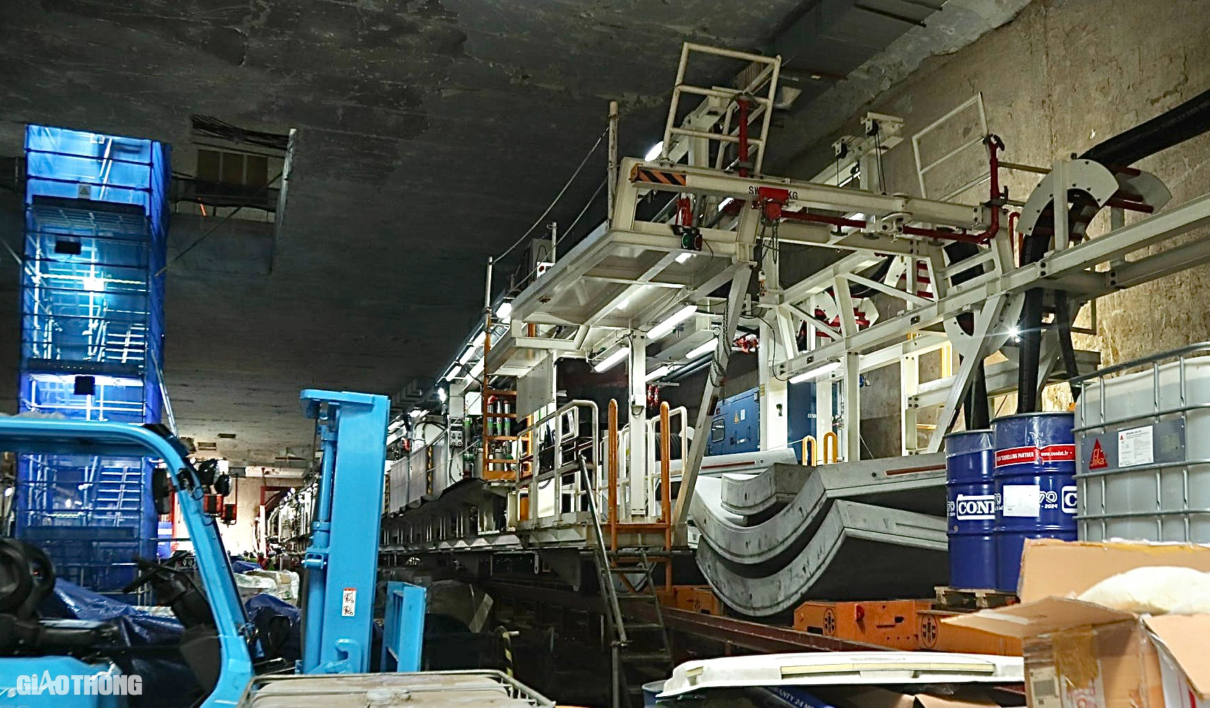 Cận cảnh "si&ecirc;u" robot khoan những m&eacute;t hầm đầu ti&ecirc;n metro Nhổn - ga H&agrave; Nội- Ảnh 9.
