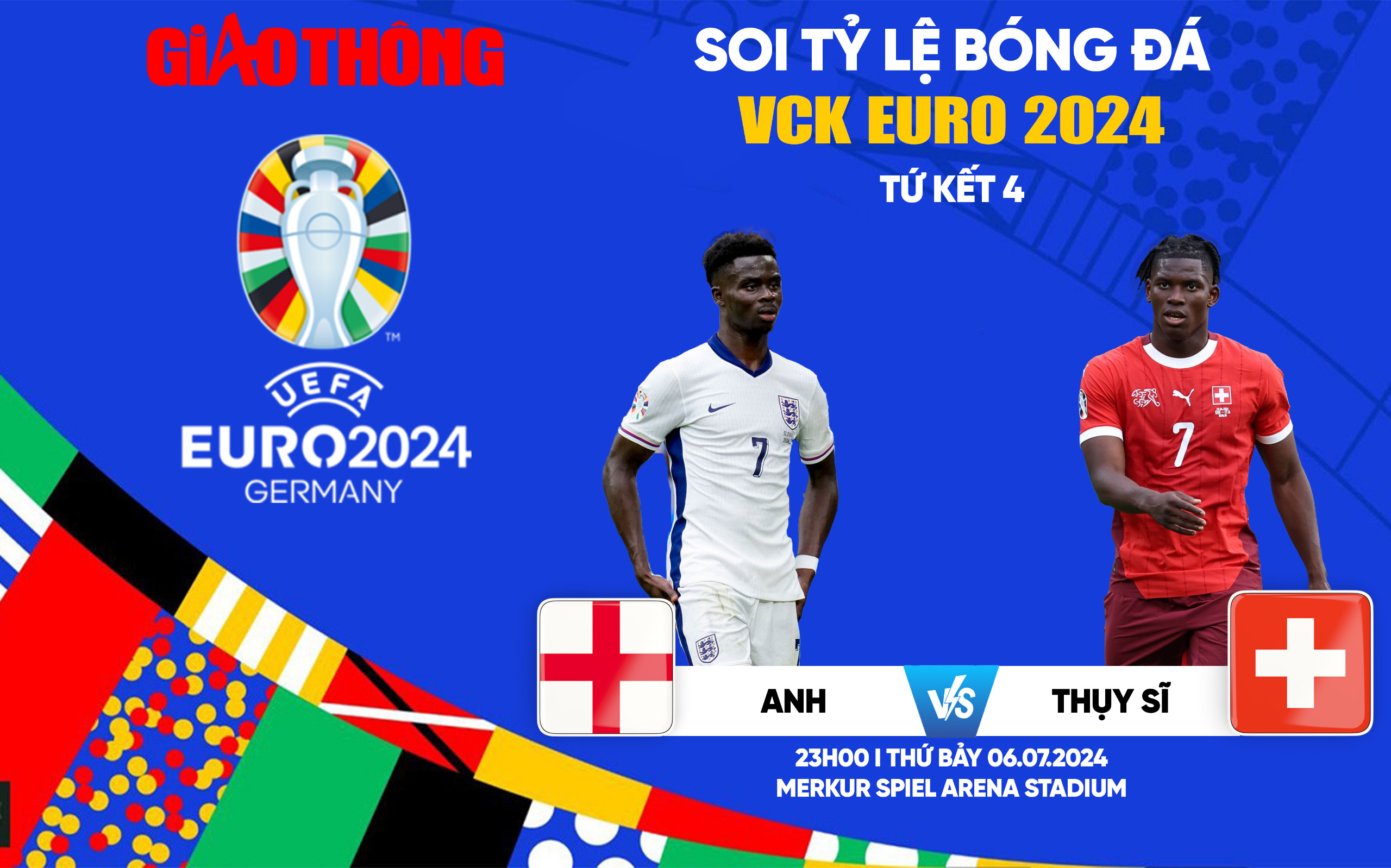 Soi tỷ lệ Anh vs Thụy Sĩ (23h ng&agrave;y 6/7), tứ kết EURO 2024- Ảnh 1.