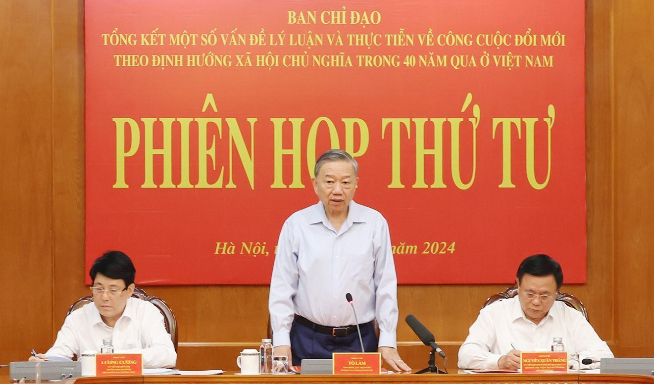Tổng B&iacute; thư, Chủ tịch nước T&ocirc; L&acirc;m chủ tr&igrave; phi&ecirc;n họp Ban chỉ đạo tổng kết 40 năm đổi mới- Ảnh 2.