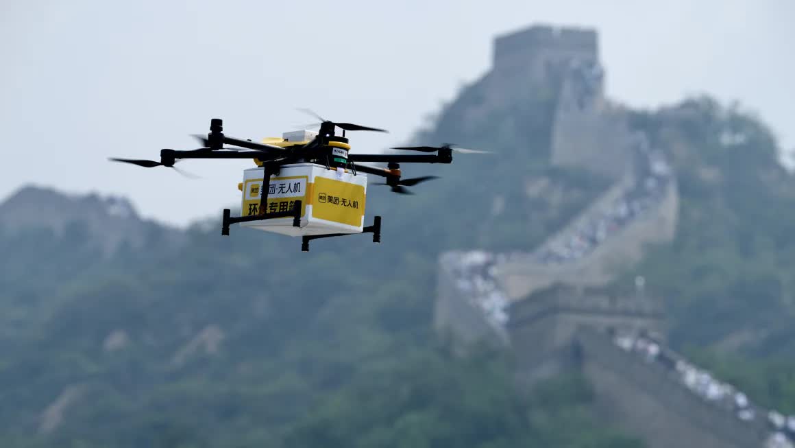 D&ugrave;ng drone giao đồ ăn tới Vạn L&yacute; Trường Th&agrave;nh: Từ 50 ph&uacute;t c&ograve;n 5 ph&uacute;t- Ảnh 2.