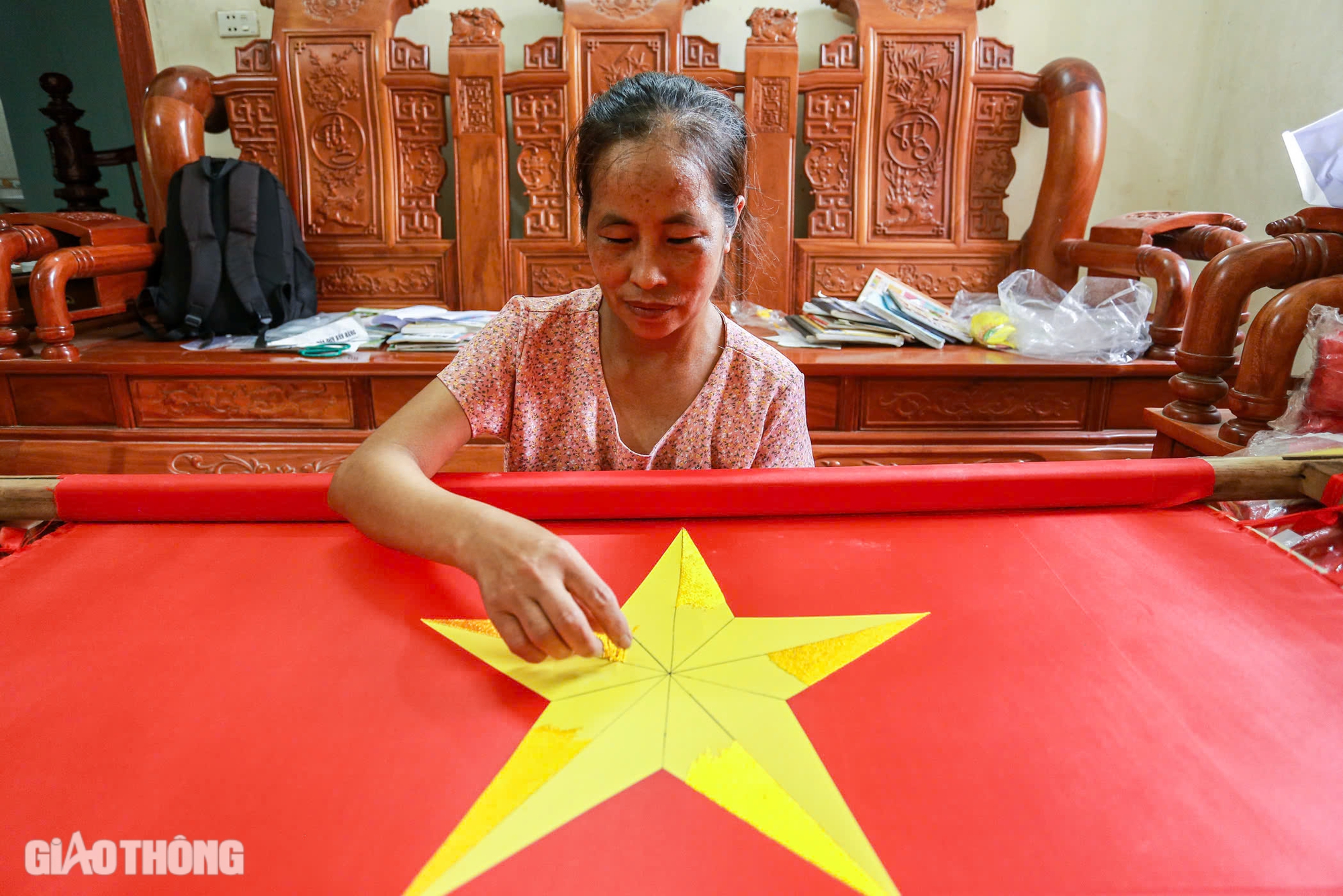 L&agrave;ng may cờ Tổ quốc lớn nhất H&agrave; Nội tất bật chuẩn bị h&agrave;ng dịp Quốc kh&aacute;nh 2/9- Ảnh 5.