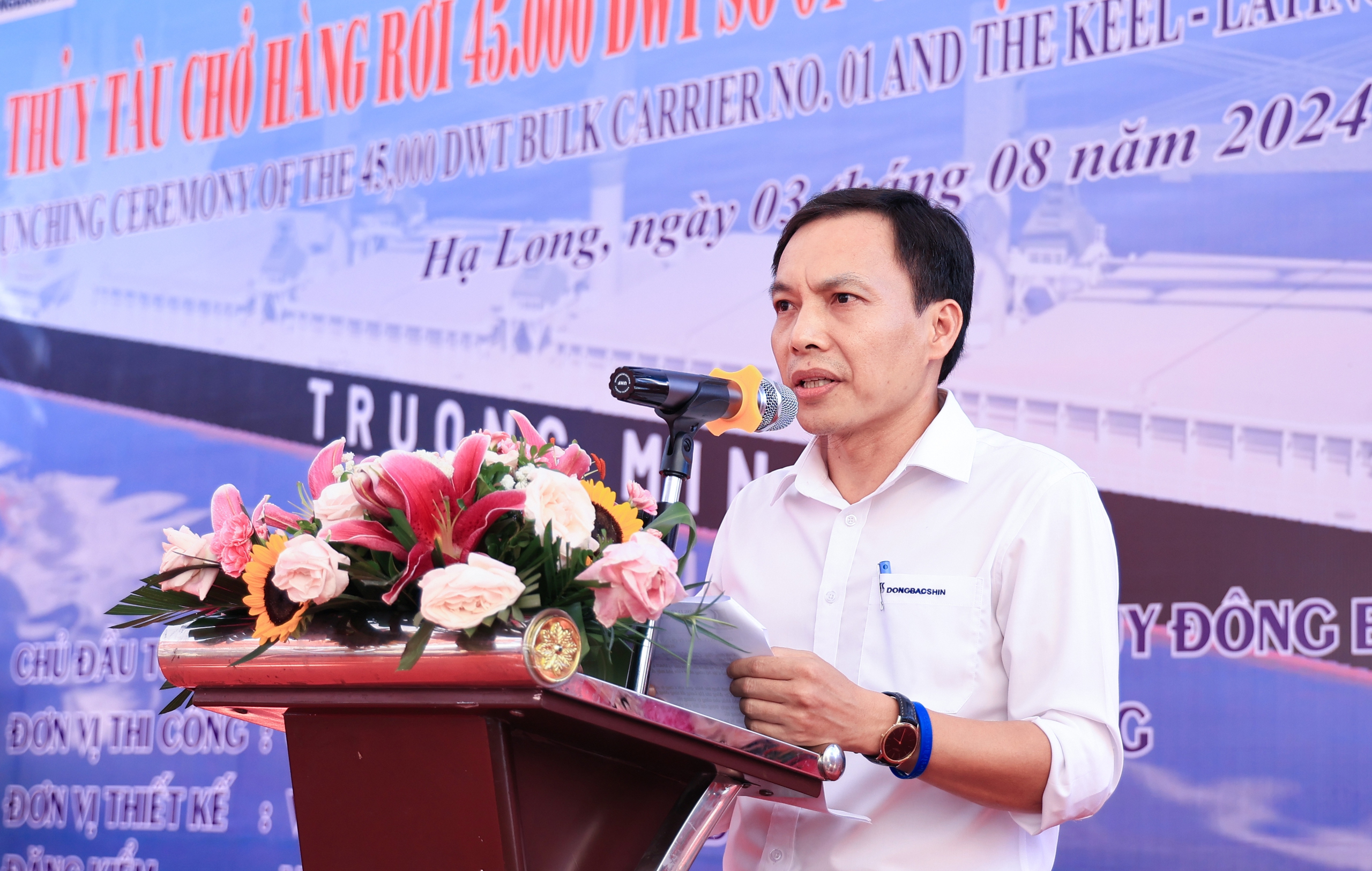 Hạ thủy tàu hàng trọng tải 45.000 DWT- Ảnh 3. Hạ thủy tàu hàng trọng tải 45.000 DWT- Ảnh 3.