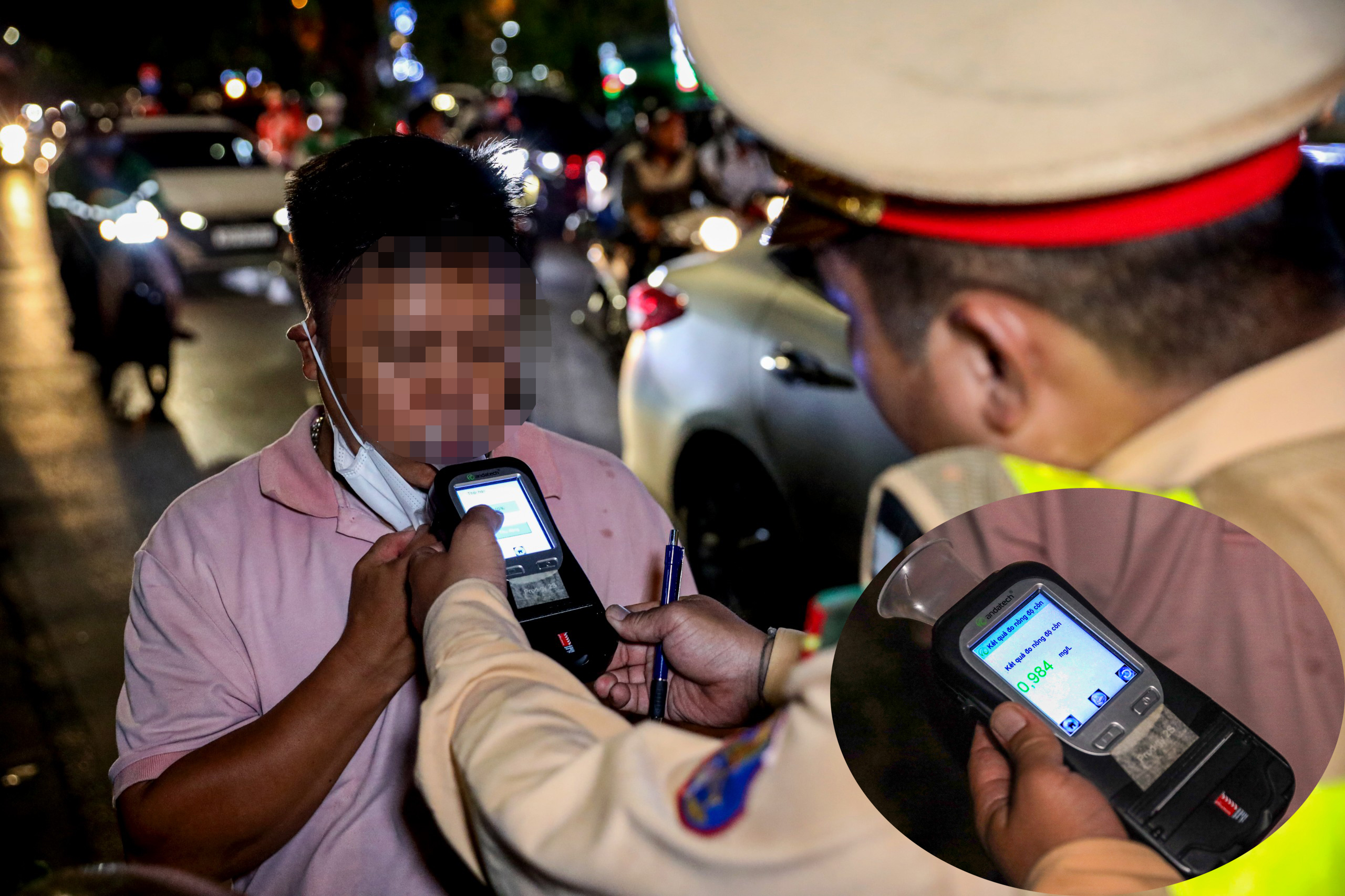 CSGT đo nồng độ cồn về đ&ecirc;m, h&agrave;ng loạt t&agrave;i xế xe m&aacute;y d&iacute;nh phạt- Ảnh 4.