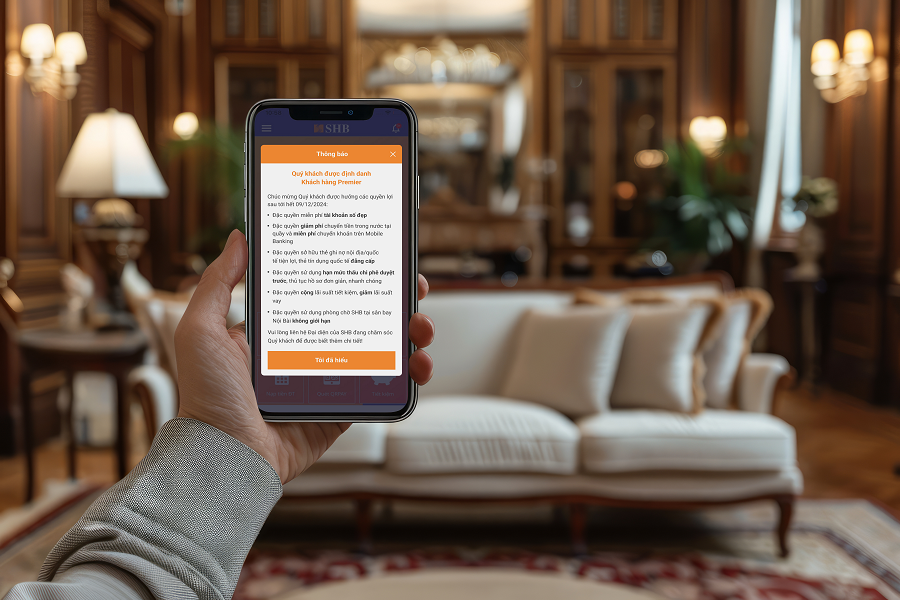 SHB Mobile cập nhật t&iacute;nh năng d&agrave;nh ri&ecirc;ng cho kh&aacute;ch h&agrave;ng cao cấp- Ảnh 1.