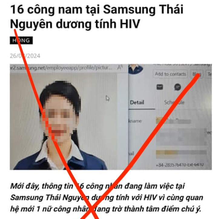Đăng tin thất thiệt "Nữ c&ocirc;ng nh&acirc;n Samsung nhiễm HIV", Facebooker nộp phạt 7,5 triệu- Ảnh 1.