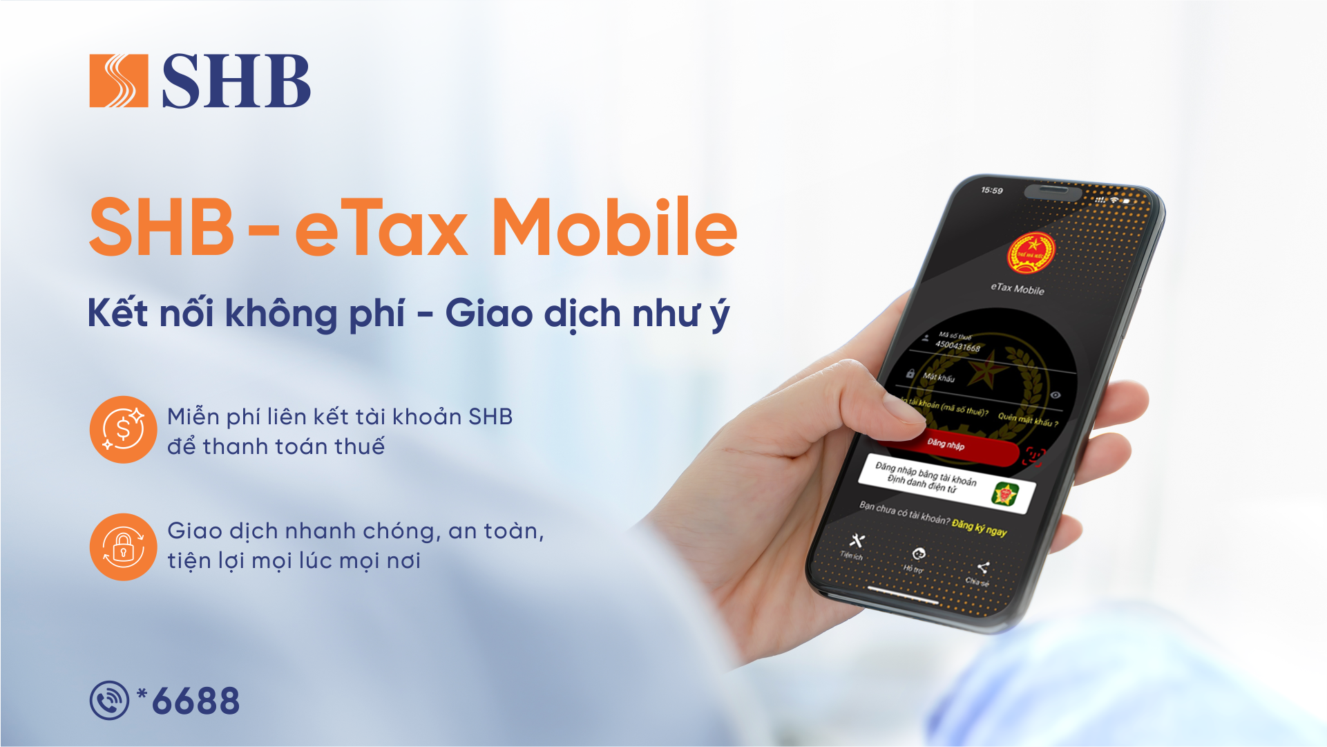 Nộp thuế trực tuyến dễ d&agrave;ng qua eTax Mobile với SHB- Ảnh 1.