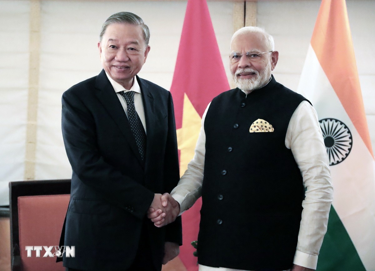 Tổng Bí thư, Chủ tịch nước Tô Lâm gặp Thủ tướng Ấn Độ Narendra Modi- Ảnh 1. Tổng Bí thư, Chủ tịch nước Tô Lâm gặp Thủ tướng Ấn Độ Narendra Modi- Ảnh 1.