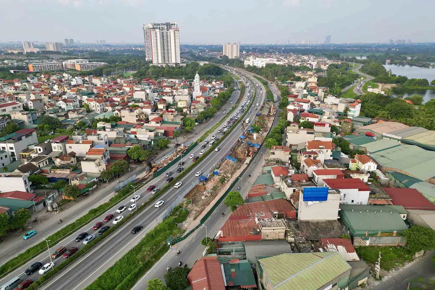 Nguy cơ chậm tiến độ đường nối cao tốc Ph&aacute;p V&acirc;n - Cầu Giẽ với V&agrave;nh đai 3- Ảnh 1.