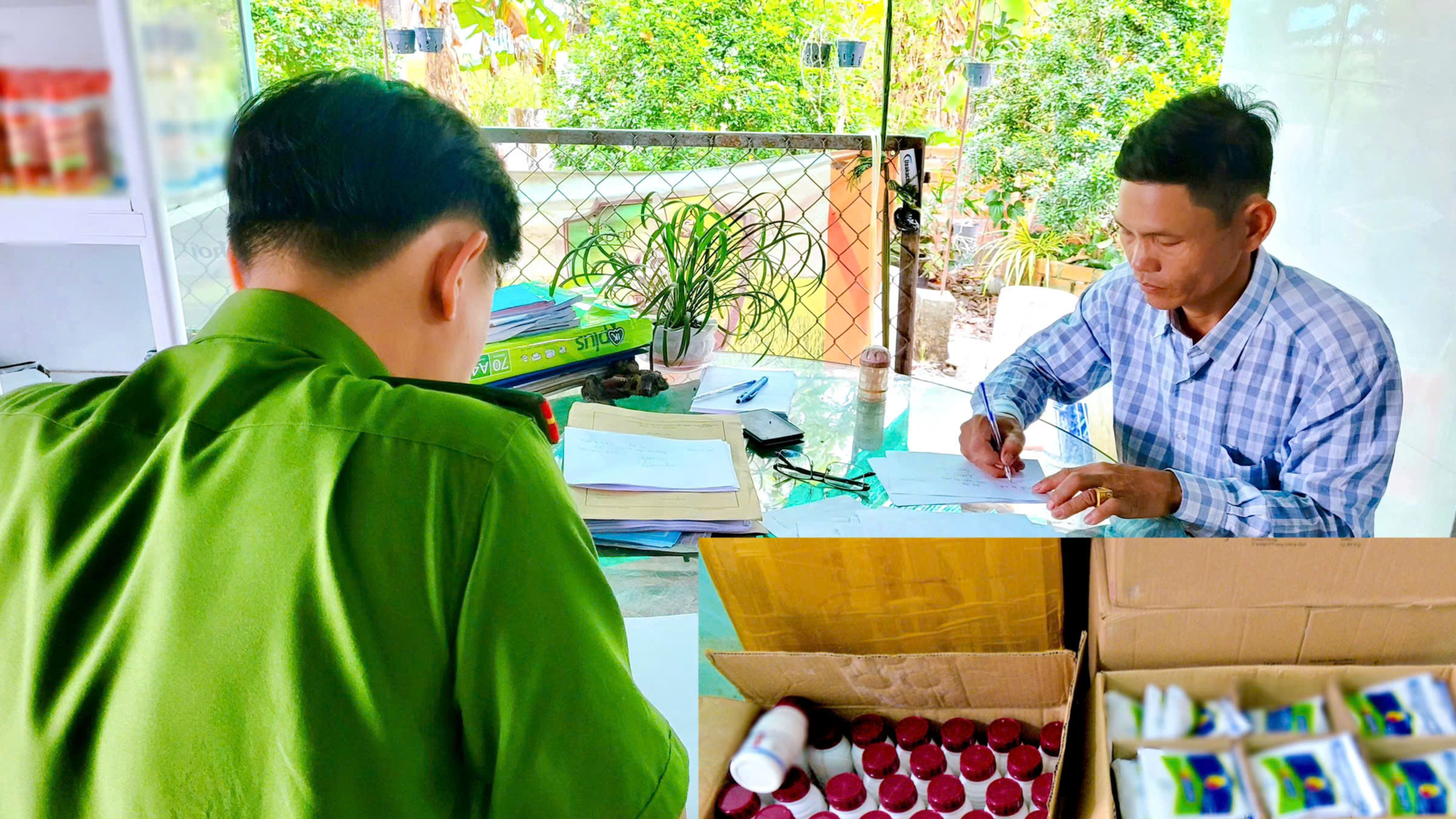 Bắt đối tượng truy n&atilde; về h&agrave;nh vi bu&ocirc;n b&aacute;n thuốc bảo vệ thực vật giả- Ảnh 2.