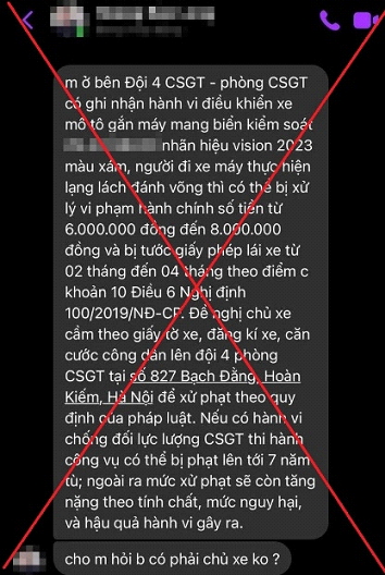 Thủ đoạn tinh vi của kẻ giả danh CSGT th&ocirc;ng b&aacute;o xử phạt vi phạm, chiếm đoạt tiền- Ảnh 1.