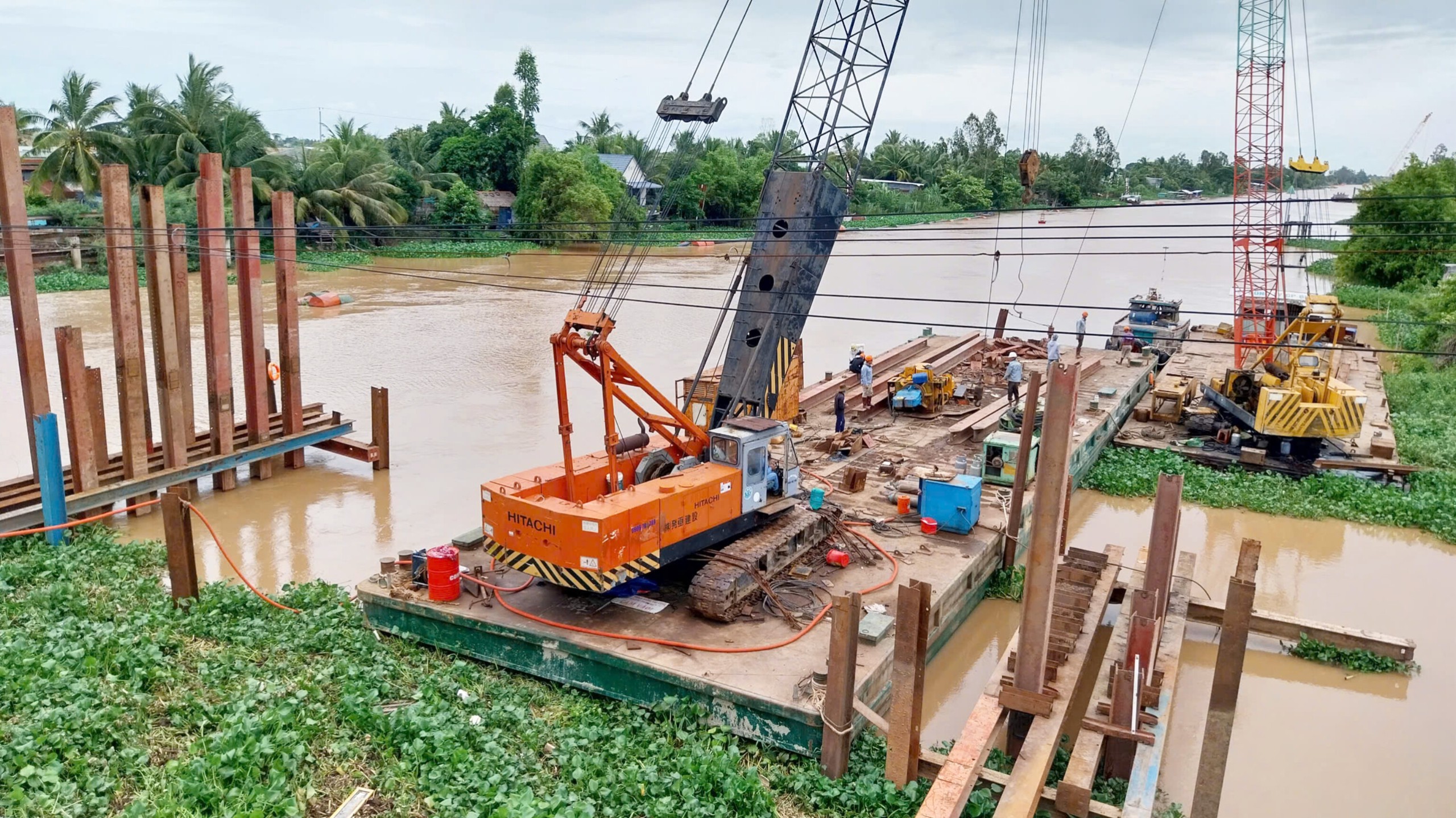 Tiến độ n&acirc;ng tĩnh kh&ocirc;ng cầu Giồng Găng ở Đồng Th&aacute;p ra sao?- Ảnh 1.