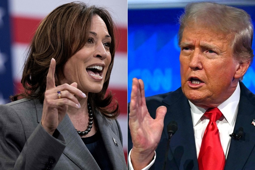 Buổi tranh luận đầu ti&ecirc;n giữa &ocirc;ng Trump v&agrave; b&agrave; Harris: Kh&ocirc;ng kh&aacute;n giả, kh&ocirc;ng t&agrave;i liệu- Ảnh 1.