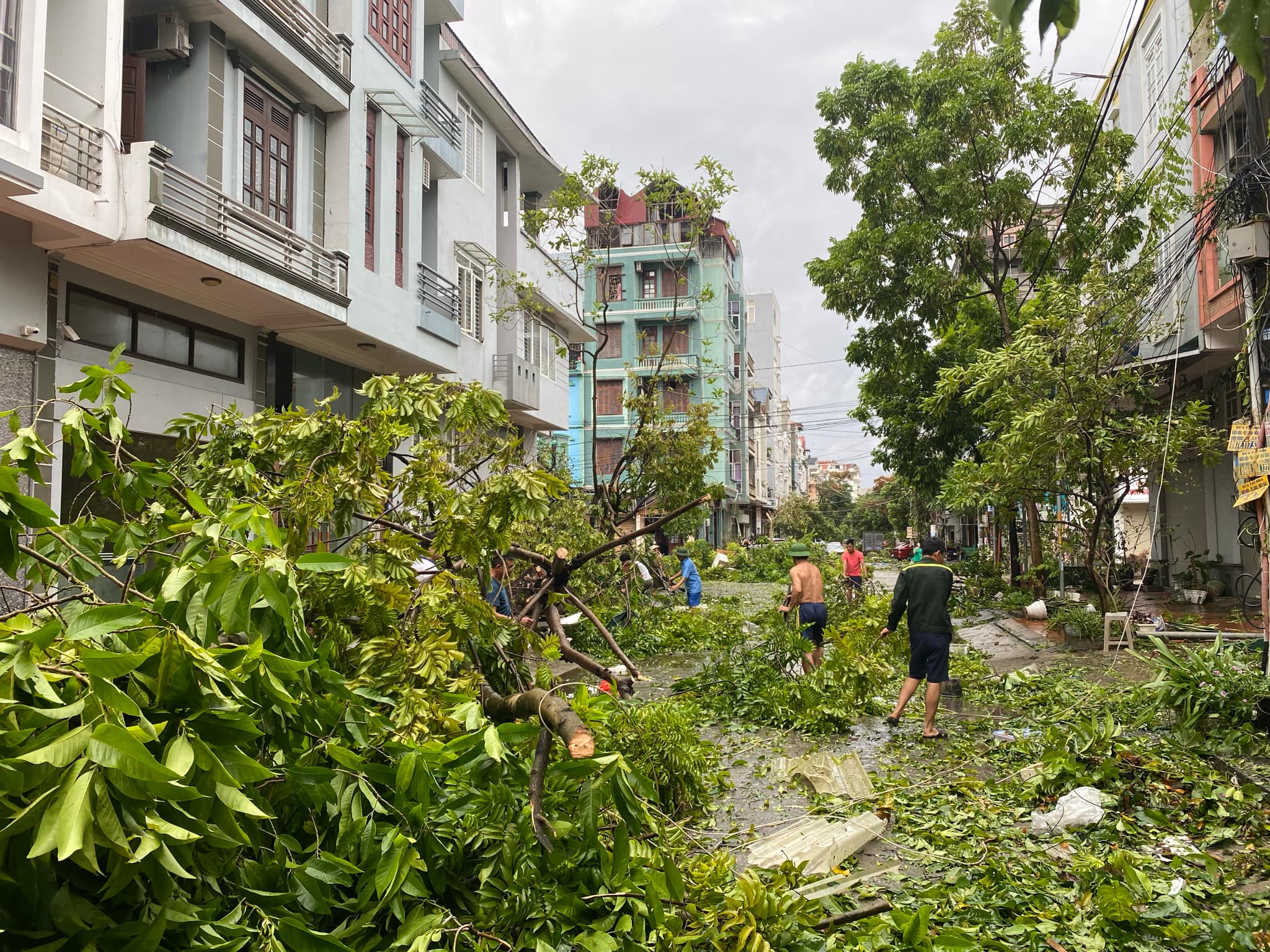 Hậu b&atilde;o số 3: V&ugrave;ng t&acirc;m b&atilde;o vẫn đang điện mất, c&acirc;y đổ, mạng viễn th&ocirc;ng gi&aacute;n đoạn
- Ảnh 5.